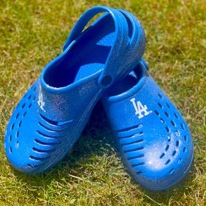 Dodgers LA blue croc like shoes FOCO brand size Large 9-10 NWOT never worn